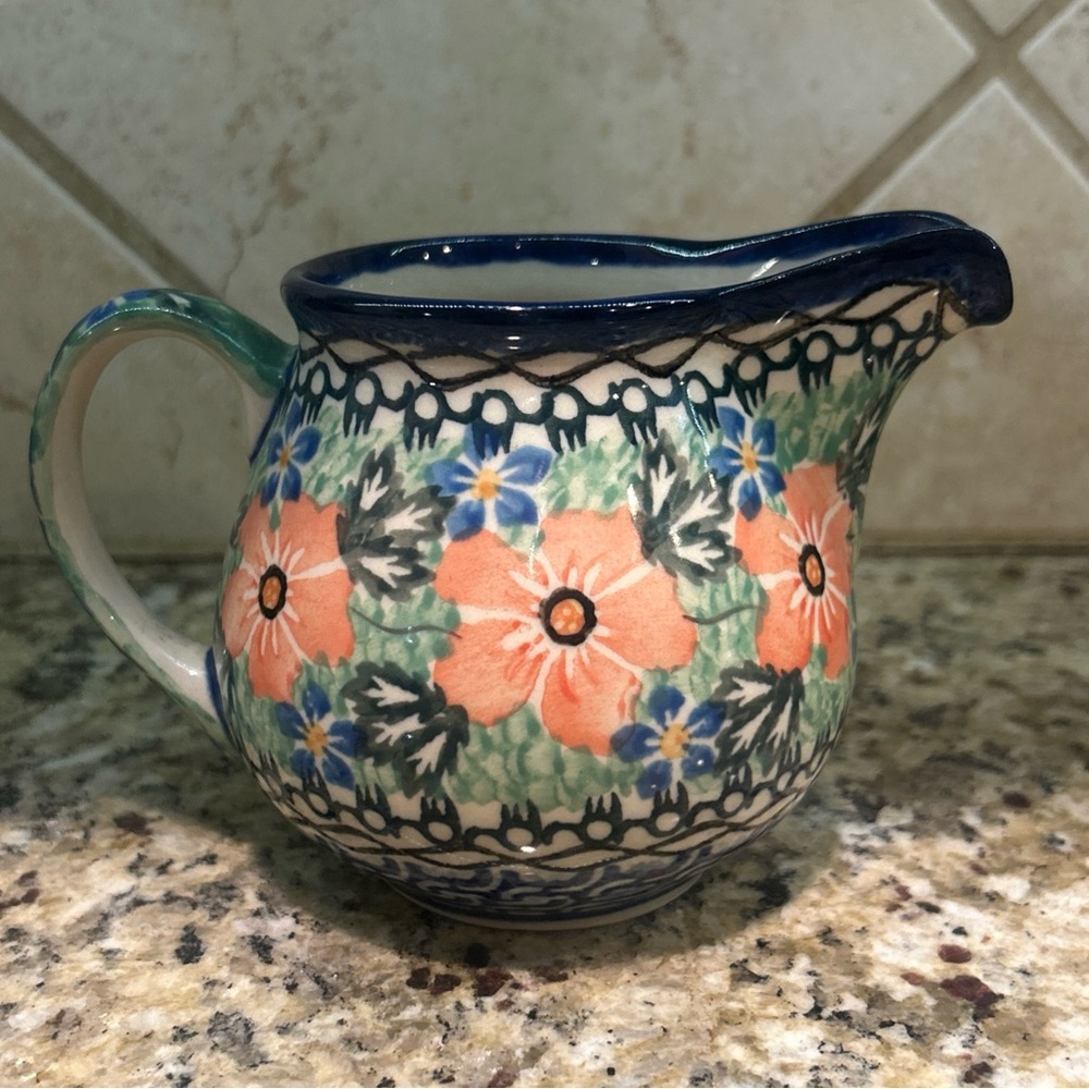 Polish Unikat Pottery Handmade Creamer Mini Pitcher Handmade in Poland - Picture 9 of 12